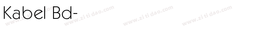 Kabel Bd字体转换
